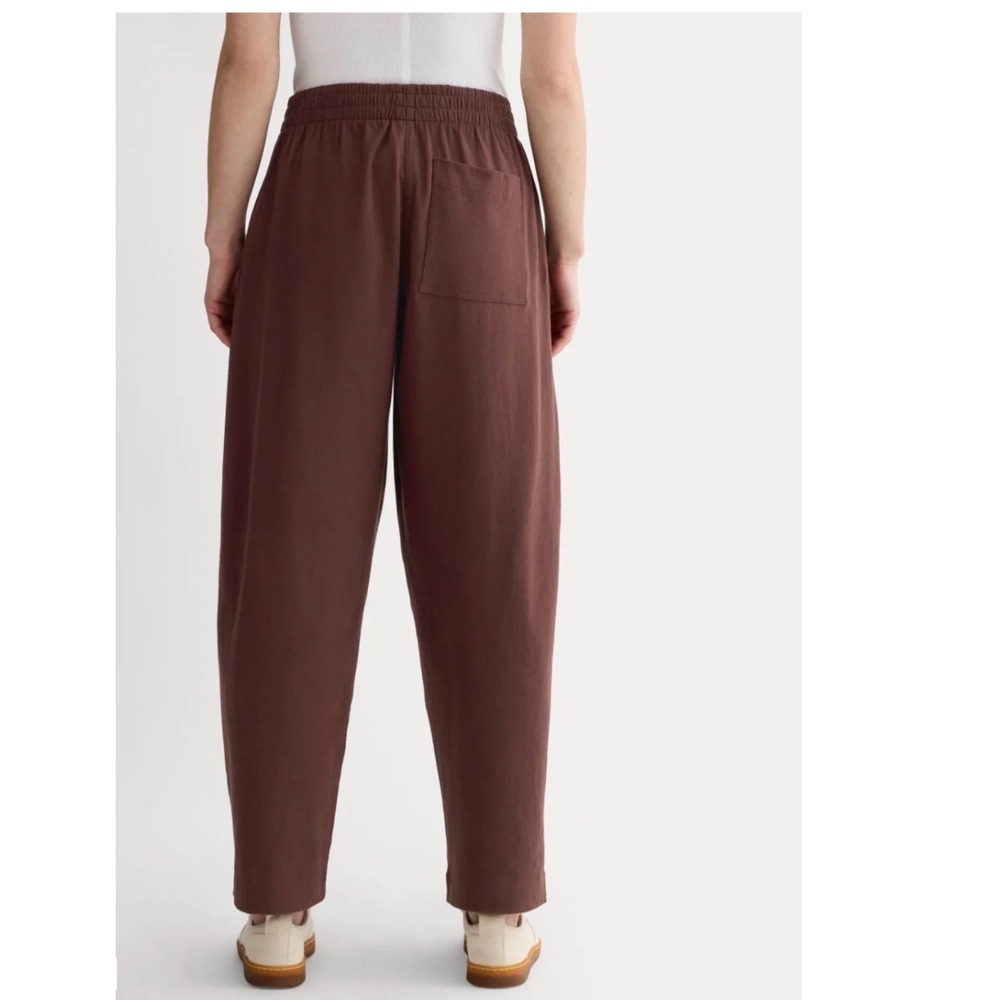 Everlane The Off-Duty Barrel Pant Brown Mahogany Organic Cotton Size M - Picture 3 of 7
